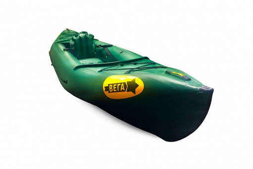 "ВЕГА-1У" - быстроходная одноместная надувная байдарка с надувным дном для водных походов, сплавам по речке, озеру, морю из ПВХ ТаймТриал