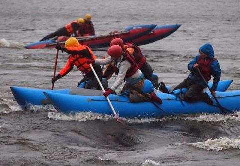 "КАТАРАФТ" - надувной сплавной катамаран с надувной рамой для сплава "КАТАРАФТ" - надувной сплавной катамаран с надувной рамой для сплава