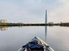 Фотография "СПУТНИК EZ-1У" - одноместный надувной пакрафт из ТПУ, сверхлегкая лодка из ткань ТПУ (TPU) 210D ТаймТриал