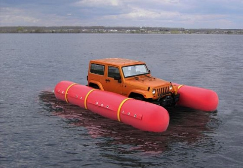 Плавучие надувные понтоны для строительства и перевозки грузов