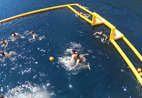 Надувное мобильное пневмокаркасное поле для водного поло