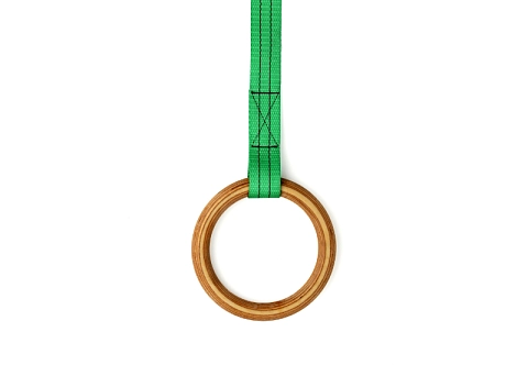 Кольца гимнастические - деревянные - комплект с подвесом