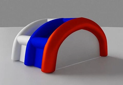 Арочная надувная сцена “Триколор” - герметичная без поддува из прочного ПВХ
