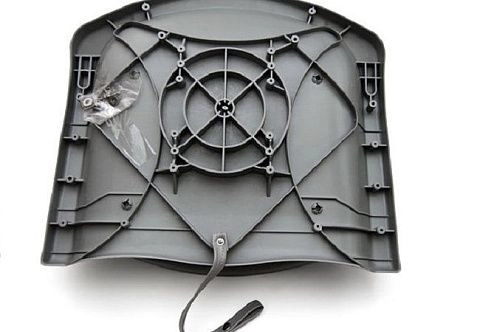 Кресло пластиковое серое в лодку