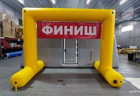 Надувная прямоугольная спортивная Арка с Т - образной опорой «Старт, Финиш» герметичная без поддува
