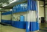 Фотография Шторы подвесные из ПВХ для автомоек, СТО, склада (цветные, прозрачные) из ПВХ (PVC) ТаймТриал