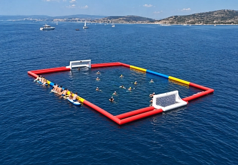 Надувное мобильное пневмокаркасное поле для водного поло