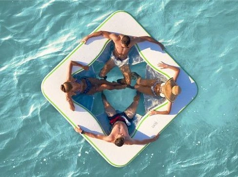 Надувной квадратный бассейн для открытой воды с сиденьями