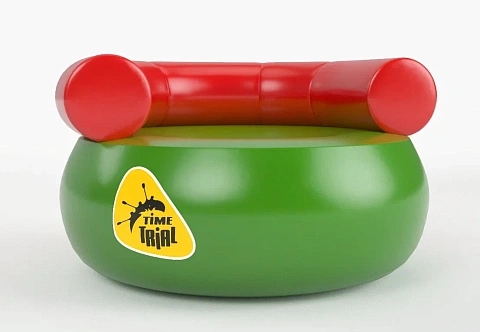 Надувное круглое бескаркасное кресло из ПВХ