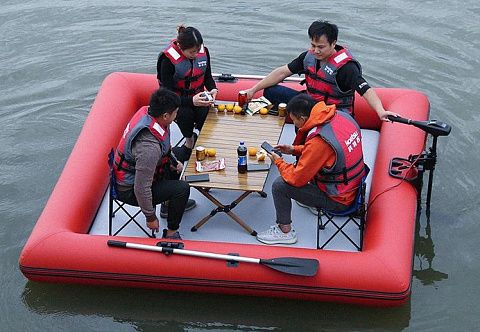 Надувной SUP плот, рыболовная платформа AirDeck для рыбалки, отдыха