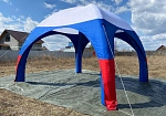 Фотография "ШАТЕР ТРИКОЛОР" - четырехопорный тентовый шатер с герметичным пневмкаркасом и с вшитыми или со съёмными стенками из ткань ПВХ (PVC) ТаймТриал
