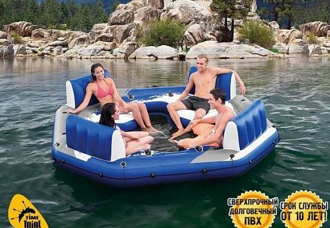 Надувная платформа для отдыха, купания и развлечения на воде «Island2»