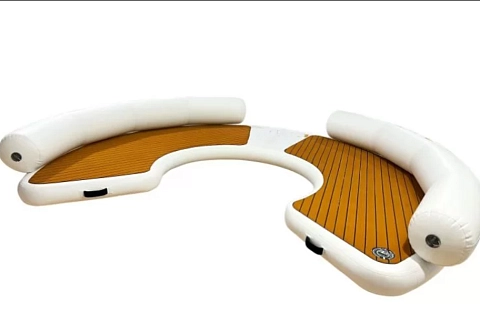 Надувной плот-платформа AirDeck с надувными баллонами для отдыха на воде 