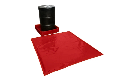 Мягкий складной защитный поддон ПВХ для бочек с системой сбора разлива, утечек