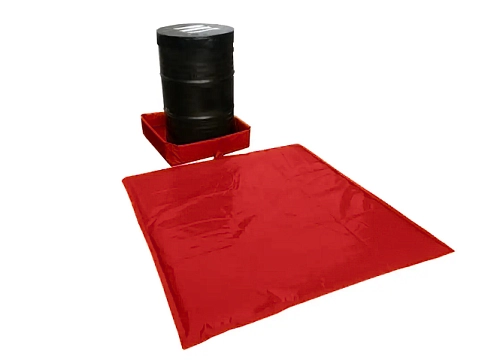 Мягкий складной защитный поддон ПВХ для бочек с системой сбора разлива, утечек