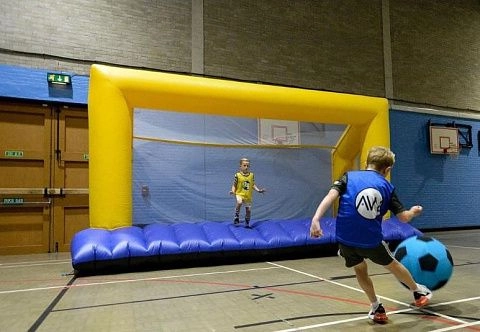 Надувные футбольные ворота с батутом для детей, взрослых