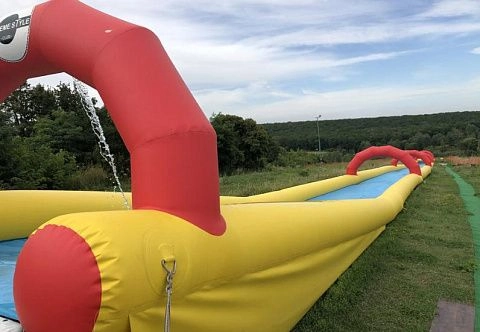 Надувная водная горка 
