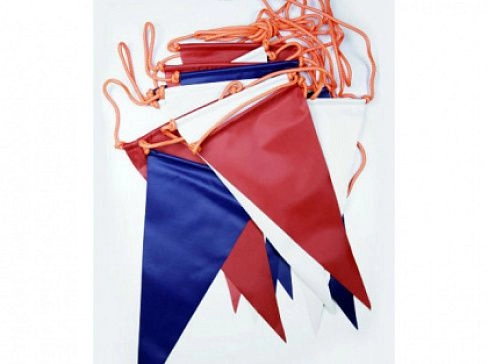 Шнур с треугольными флажками ПВХ для указателя обратного разворота