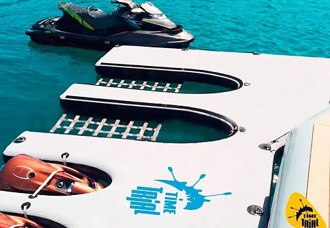 Надувной причал (понтон, пирс, пристань) из AirDeck Drop Stitch для гидроцикла, швертбота