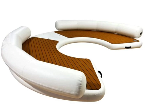 Надувной плот-платформа AirDeck с надувными баллонами для отдыха на воде 