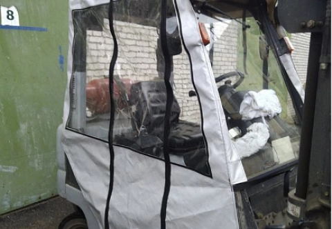 Защитный чехол (тент) из ПВХ на погрузчик