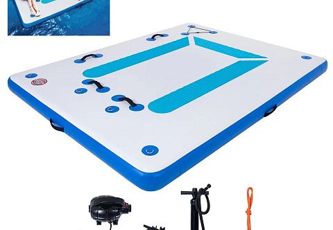 Надувная плавучая док-платформа AirDeck для активного отдыха на пляже