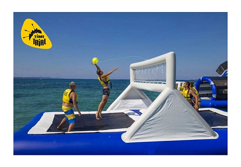Надувная водная батутная волейбольная площадка
