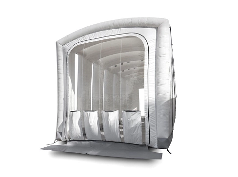 Большая надувная камера (палатка) ПВХ для покраски и ремонта автомобиля 15х5,8 м