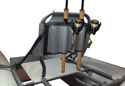 Держатель для удочек на спинку сиденья лодки. Удочкодержатель