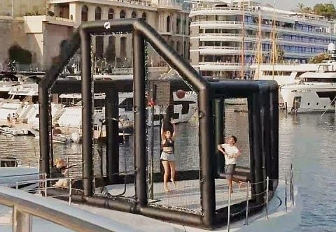 Надувное ограждение для баскетбольной, волейбольной площадки