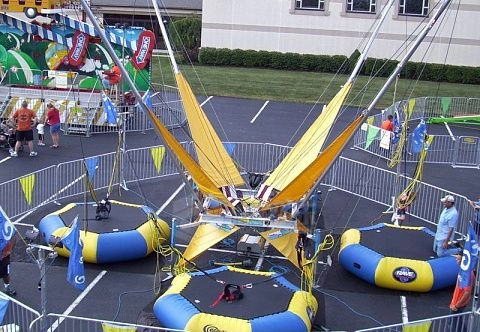 Надувной батут для детского банджи