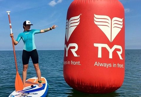 Яхтенный гоночный знак самонадувающийся (надувной буй) из ПВХ