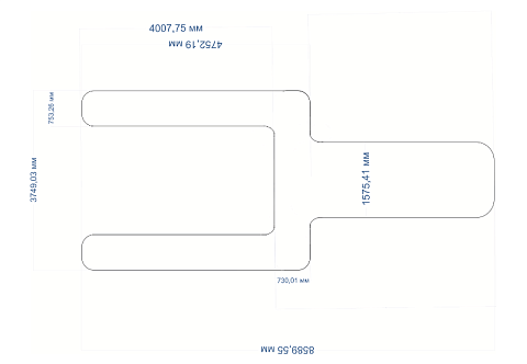 U-образный швартовочный пирс (причал, пристань) для швартовки катера — надувная причальная платформа