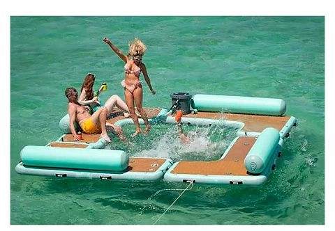 Надувная угловая платформа для отдыха на воде, море, озере