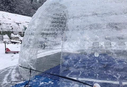 Надувной шатер-зорб для праздничных мероприятий «CASTLE» с герметичным каркасом