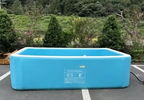 Прямоугольный встраиваемый надувной бассейн IPOOLGO для отдыха из AirDeck Drop Stitch