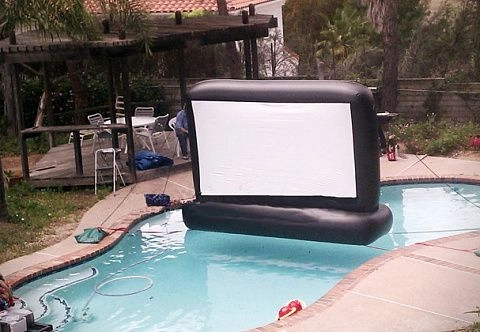 Надувной проекционный экран для проектора