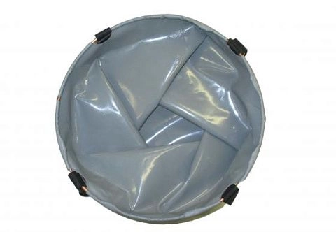 Складное мягкое походное ведро из ПВХ для рыбалки, прикормки с крышкой и молнией