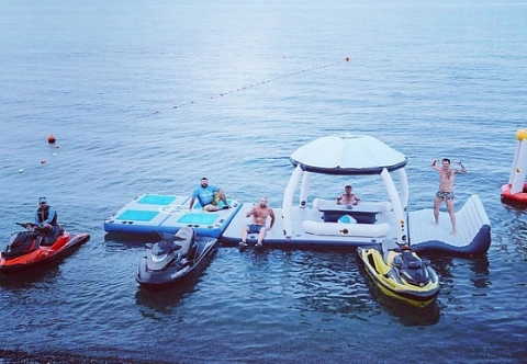 Надувная беседка для отдыха на воде - Комбо