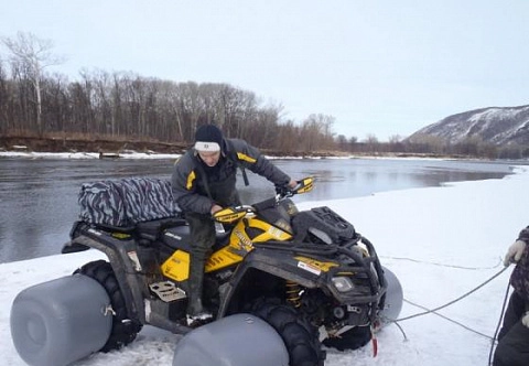 Надувные поплавки из ПВХ на колеса квадроцикла или автомобиля