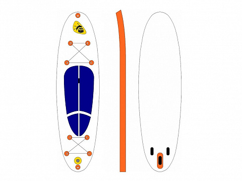 Надувная доска для серфинга &quot;TimeTrial SUP Прогулочный 10,6'&quot; (сапборд) с веслом