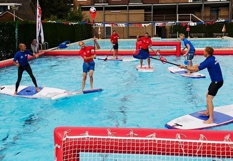 Надувное поле с воротами для SUP polo