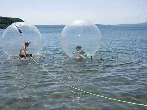 «АКВАЗОРБ» - аттракцион водный шар прозрачный надувной из прочной ТПУ 0.7 мм