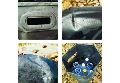 Многофункциональное переносное мягкое складное походное ведро (бочка) из ПВХ