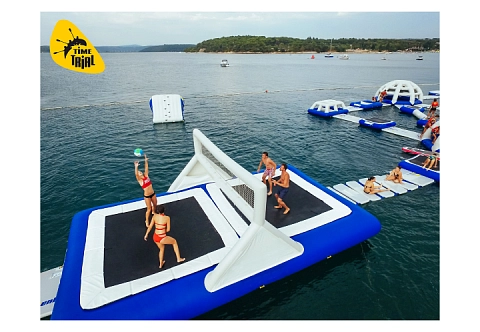 Надувная водная батутная волейбольная площадка