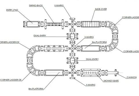 Надувной развлекательный аквапарк «Водный картинг»
