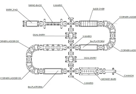 Надувной развлекательный аквапарк «Водный картинг»
