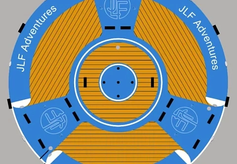 Надувной плот (платформа) для вечеринок с EVA из AirDeck