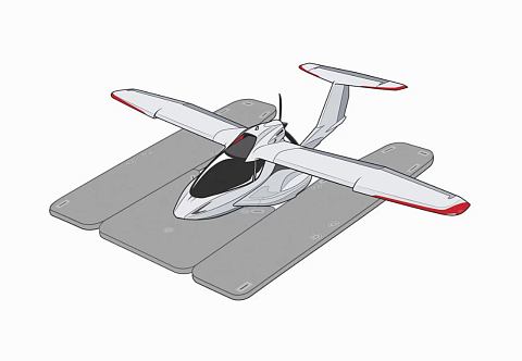 Надувной причал (платформа, пирс, пристань) AirDeck для гидроплана, самолета