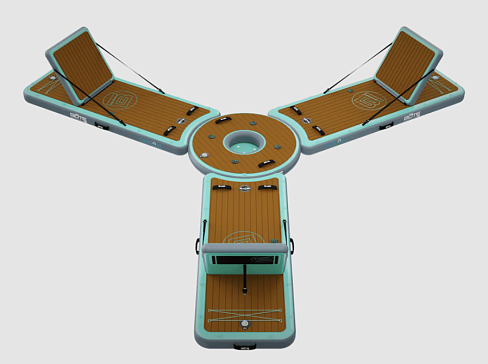 Надувной лежак для плавающего лаунж-бара для отдыха на воде